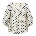 FREEQUENT - MOONBEAM W NAVY FQALMA-BLOUSE