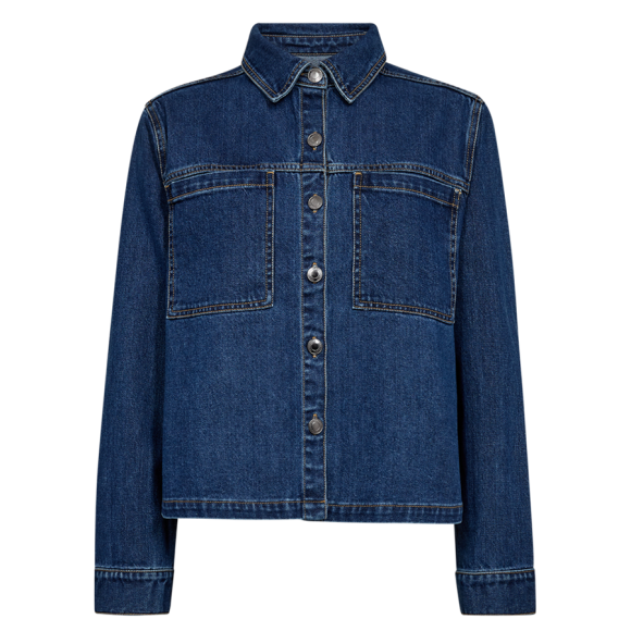 FREEQUENT - MED BLUE DENIM FQRINNA-JACKET
