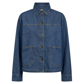FREEQUENT - MED BLUE DENIM FQLISEA-JACKET