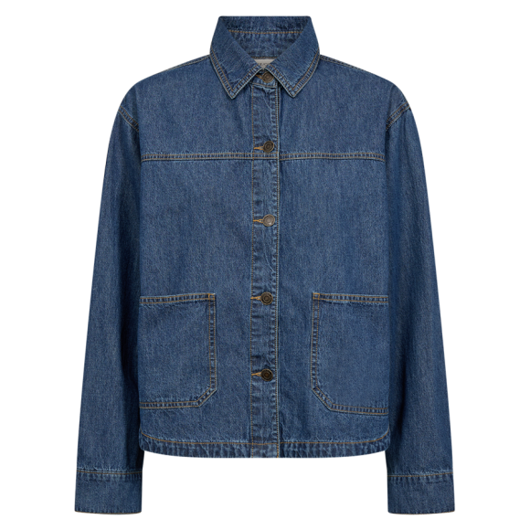 FREEQUENT - MED BLUE DENIM FQLISEA-JACKET