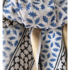 CRAFT SISTERS - BLUE BAGRU SCARF