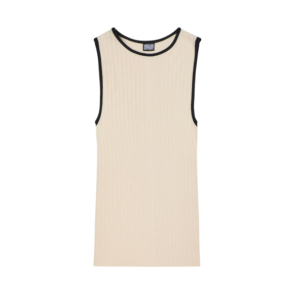 NØRGAARD PÅ STRØGET - ECRU/BLACK TANK TOP KONTRAST NØRGAARD PÅ STRØGET - ECRU/BLACK TANK TOP KONTRAST