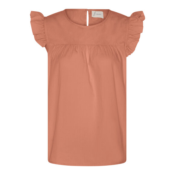 FRAU - CAMEO BROWN STOCKHOLM SL TOP