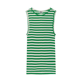 NØRGAARD PÅ STRØGET - GREEN/ECRU NPS TANK TOP BROADW