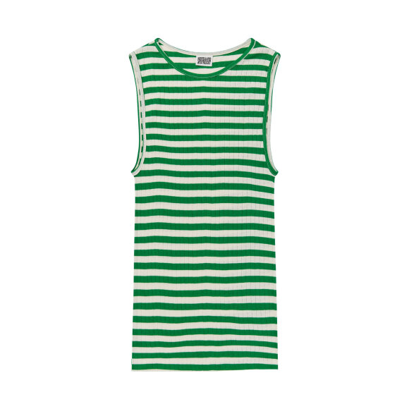 NØRGAARD PÅ STRØGET - GREEN/ECRU NPS TANK TOP BROADW NØRGAARD PÅ STRØGET - GREEN/ECRU NPS TANK TOP BROADW