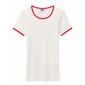 NØRGAARD PÅ STRØGET - ECRU/RED SHORT SLEEVE