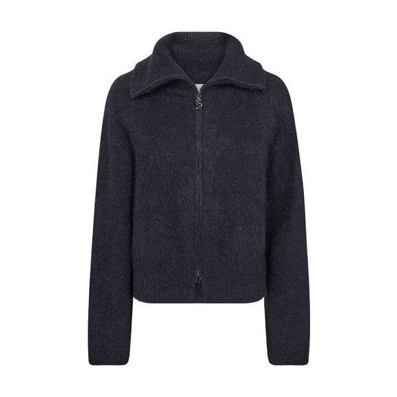 MOS MOSH - SALUTE NAVY MMHULDA KNIT ZIP C MOS MOSH - SALUTE NAVY MMHULDA KNIT ZIP C