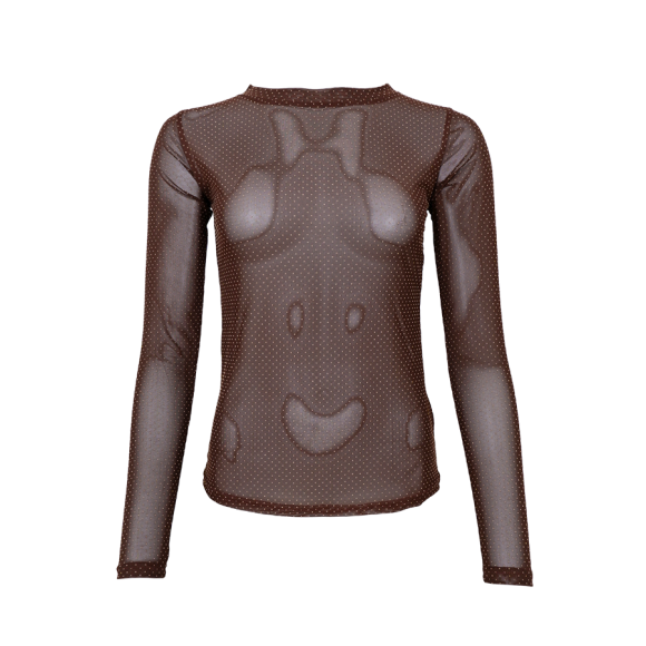 BLACK COLOUR - COFFEE DOTTED BCJESSIE MESH BL BLACK COLOUR - COFFEE DOTTED BCJESSIE MESH BL