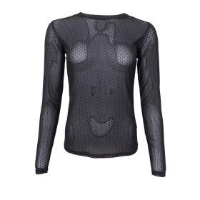 BLACK COLOUR - BLACK BCJESSIE MESH BLOUSE