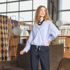 BLACK COLOUR - LIGHT BLUE BCELANA SHIRT