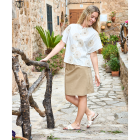 BLACK COLOUR - SAND BCBEATE SHORT SKIRT