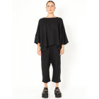 SORT AARHUS - BLACK SOLID OVERSIZE BLOUSE