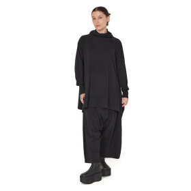 SORT AARHUS - BLACK SOLID OVERSIZE BLOUSE SORT AARHUS - BLACK SOLID OVERSIZE BLOUSE