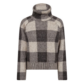 MOS MOSH - BLACK MMMAIJA CHECK KNIT