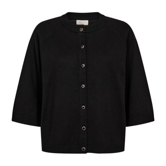 FREEQUENT - BLACK FQKATIE-CARDIGAN FREEQUENT - BLACK FQKATIE-CARDIGAN