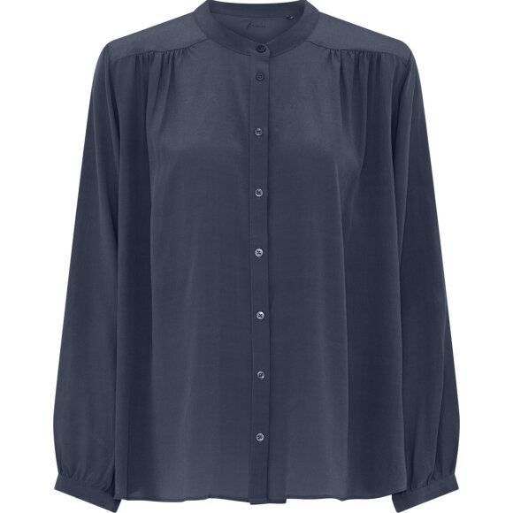 FRAU - NAVY BLAZER FLORENCE SILK SHIR FRAU - NAVY BLAZER FLORENCE SILK SHIR