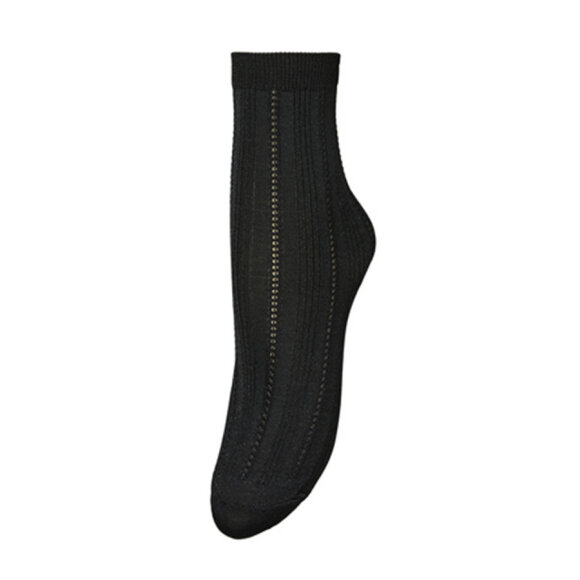 BECKSÖNDERGAARD - BLACK GLITTER DRAKE SOCK BECKSÖNDERGAARD - BLACK GLITTER DRAKE SOCK