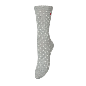 BECKSÖNDERGAARD - GREY MEL DOTTED WOLA SOCK