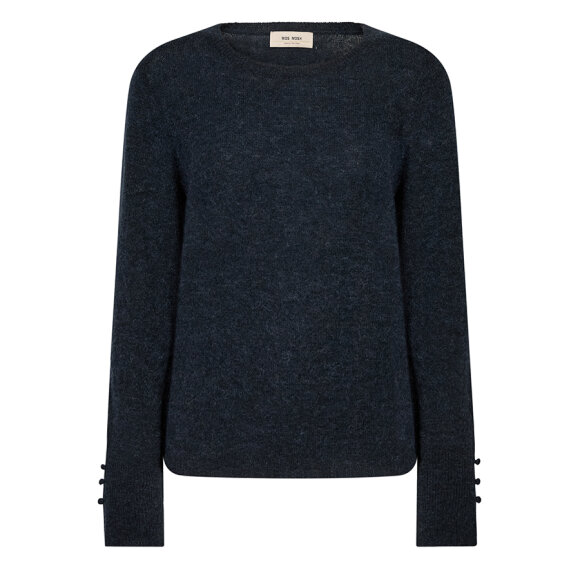 MOS MOSH - SAL NAVY MMMAPE SOPHIA O-NECK MOS MOSH - SAL NAVY MMMAPE SOPHIA O-NECK
