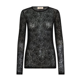 MOS MOSH - BLACK MMROSE MESH BLOUSE