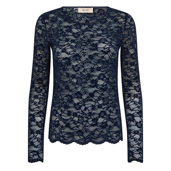 MOS MOSH - MMMIRIEL VELVET LACE BLOUSE