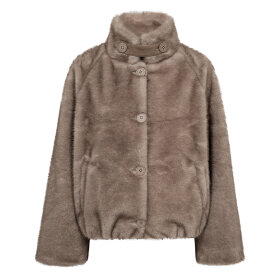 MOS MOSH - GRAY SAND MMHILDA FAUX FUR JAC