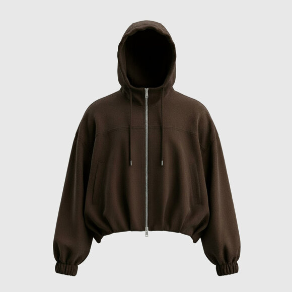 WITHBLACK - DARK GREY MEL WBLFLORA HOODED WITHBLACK - DARK GREY MEL WBLFLORA HOODED