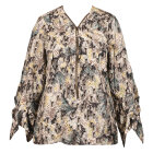 MØNSTRET BLUSE M. LOMMER