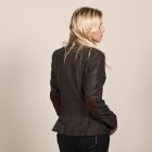 GRÅ/BRUN JAKKE M. BRUNE LAPPER