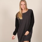 GRÅ SWEATSHIRT M. SORTE ÆRMER