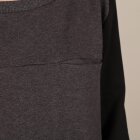GRÅ SWEATSHIRT M. SORTE ÆRMER