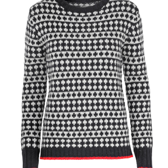 MADS NØRGAARD - NAVY-ECRU ISLANDSK SWEATER