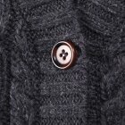 JUST FEMALE - LANG GRÅ STRIK CARDIGAN
