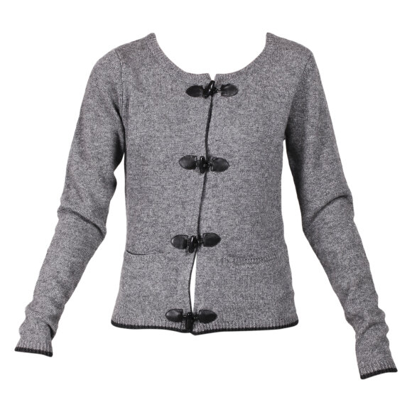 GRÅ STRIK CARDIGAN