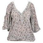 SAINT TROPEZ - BLUSE MED BLOMSTERPRINT