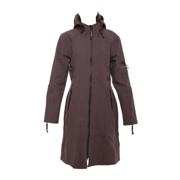 ILSE JACOBSEN - BRUN LANG SOFTSHELL JAKKE