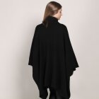 SAMSØE SAMSØE - SORT PONCHO M. RULLEKRAVE