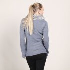 MANSTED - BLÅ STRIK BLUSE MED RULLEKRAVE